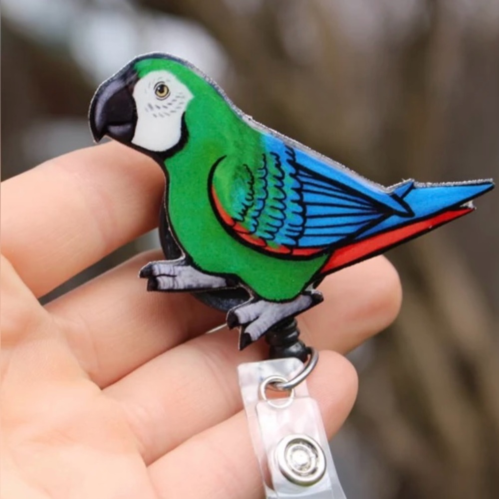 Macaw Badge Reel